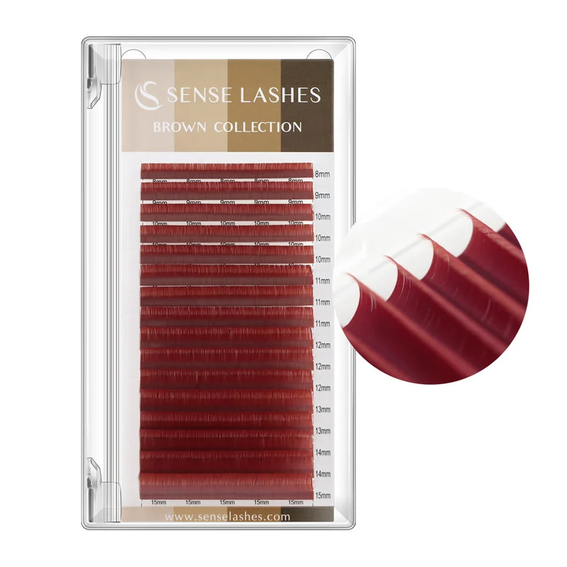 Auburn Fiery Rust Matte Brown Lashes