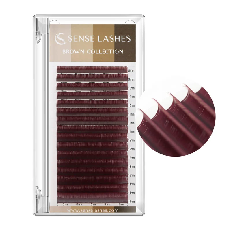 Burgundy Deep Wine Matte Brown Lashes