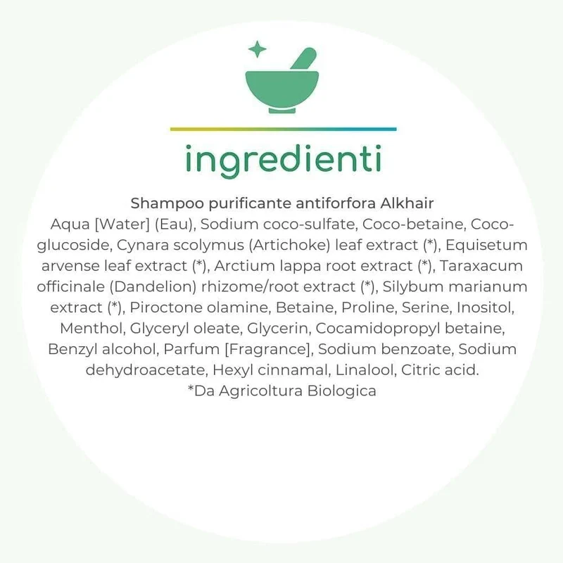 Shampoo purificante antiforfora Alkhair, 250 ml - Alkemilla