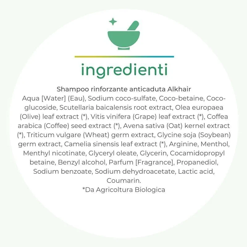 Shampoo rinforzante anticaduta Alkhair, 250 ml - Alkemilla