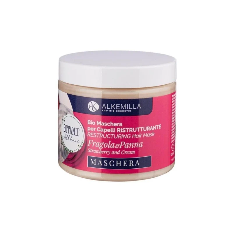 Maschera capelli ristrutturante fragola e panna, 200 ml - Alkemilla