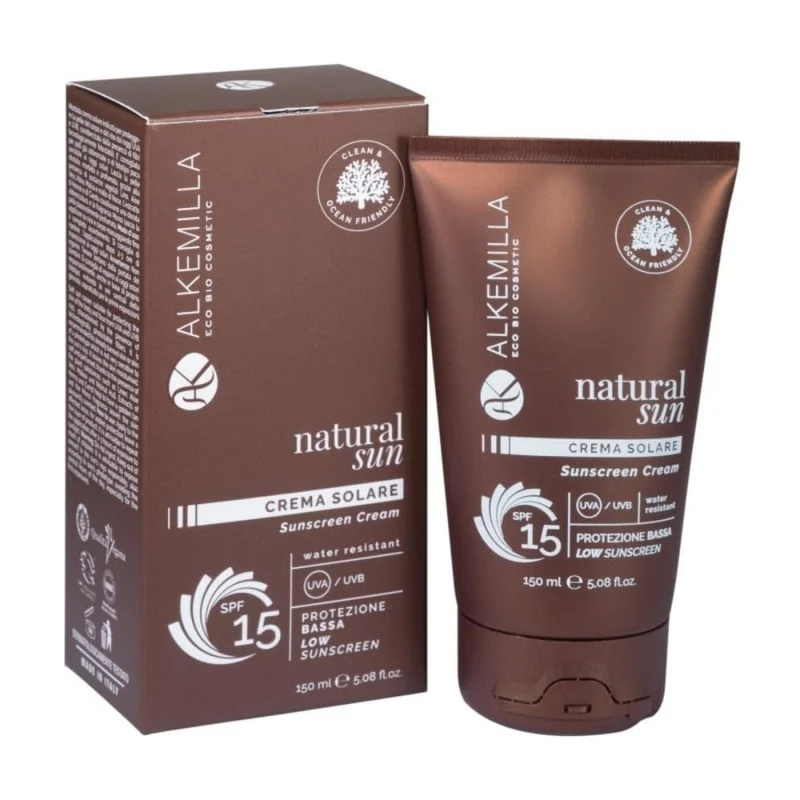 Crema solare bassa protezione spf 15, 150 ml - Alkemilla