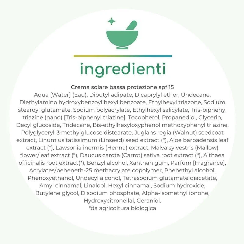 Crema solare bassa protezione spf 15, 150 ml - Alkemilla