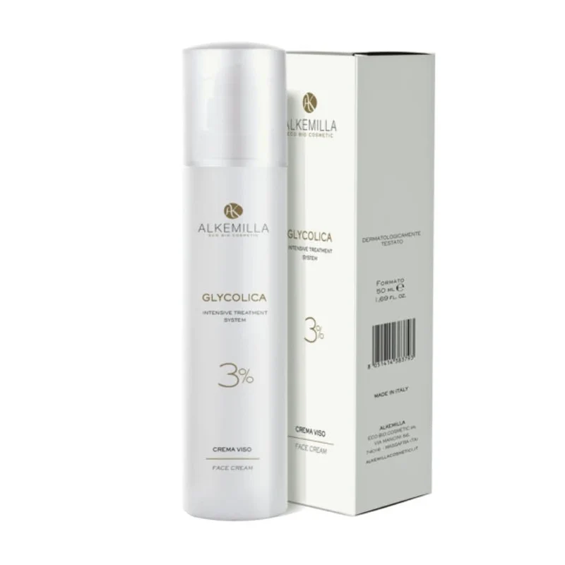 Crema viso 3% Glycolica, 50 ml - Alkemilla