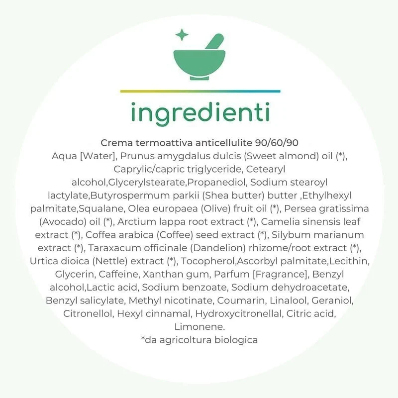 Crema termoattiva anticellulite 90/60/90, 200 ml - Alkemilla