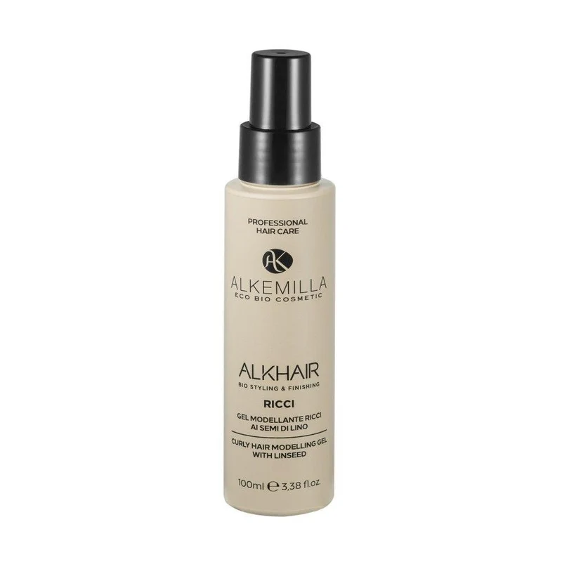 Gel modellante capelli ricci ai semi di lino Alkhair, 100 ml - Alkemilla