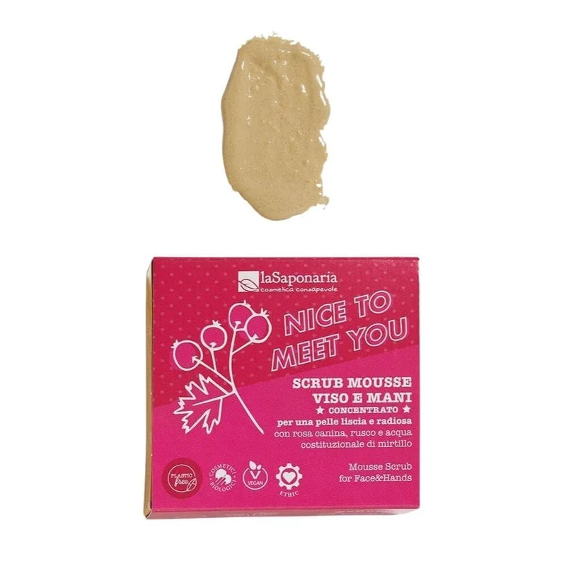 Nice to meet you scrub mousse viso e mani, 35 ml - La Saponaria