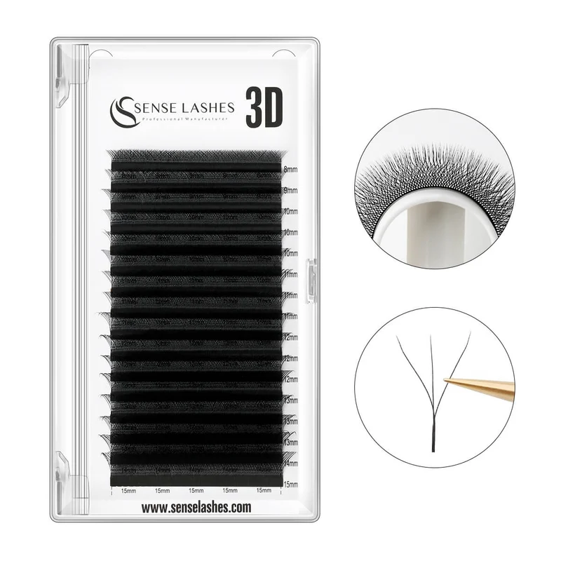 W Shape 3D Premade Volume Fan Lashes