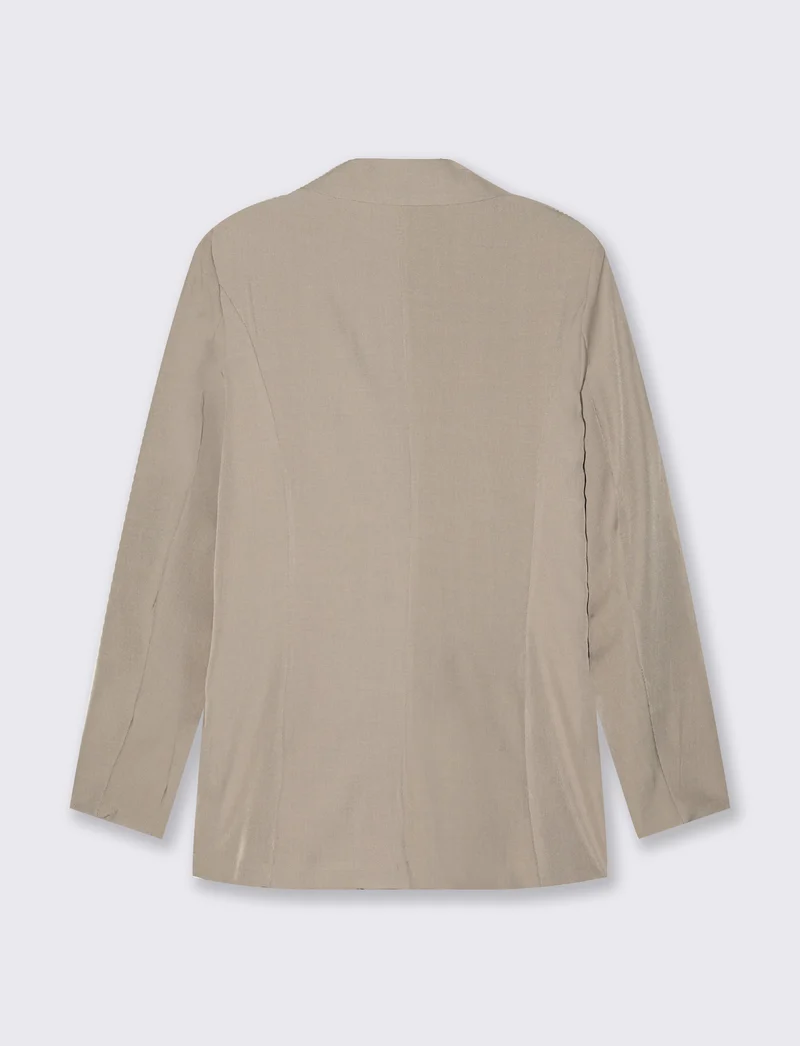 Giacca monopetto con vestibilità regolare - Beige