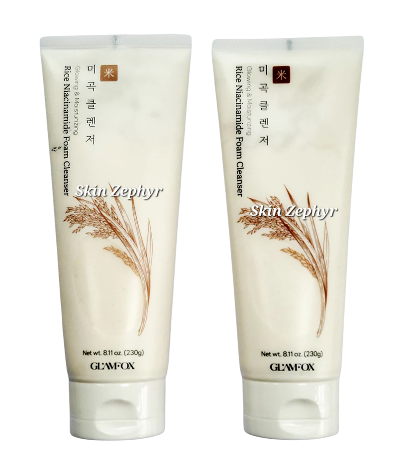 Glamfox Rice Niacinamide Foam Cleanser Duo