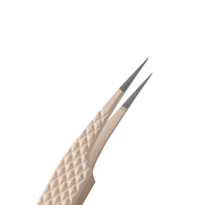 Insolation Nude Color Fiber Tweezers For Eyelash Extension