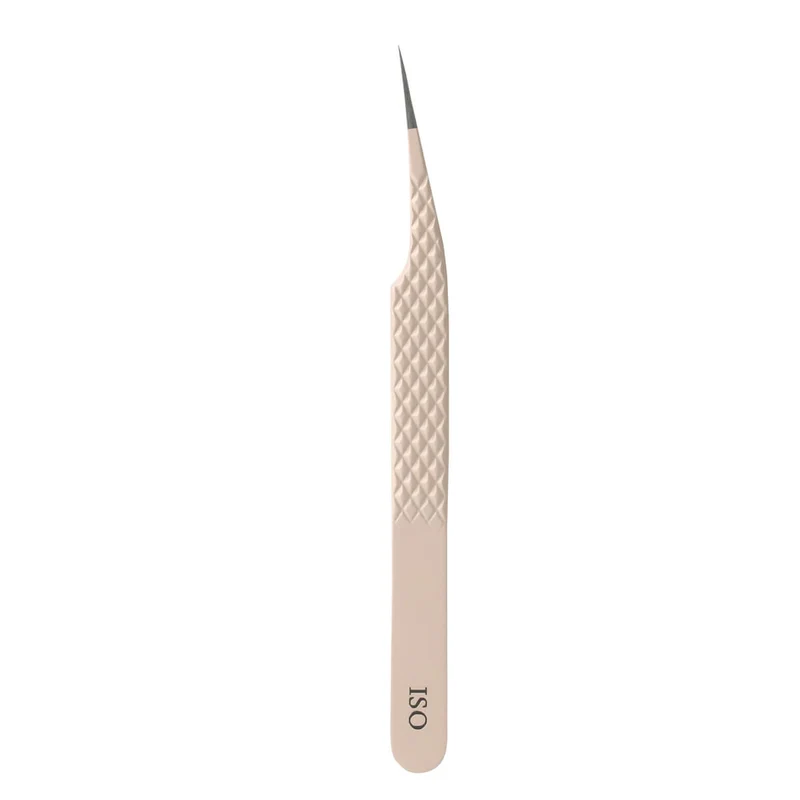 Insolation Nude Color Fiber Tweezers For Eyelash Extension