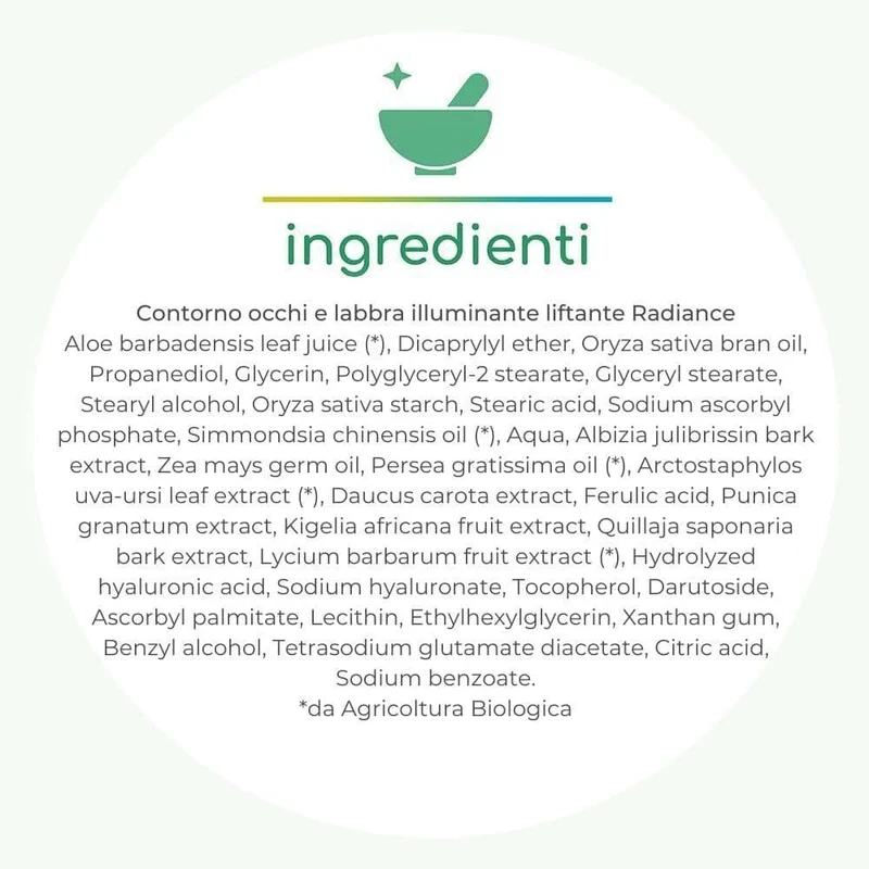 Contorno occhi e labbra illuminante liftante Radiance, 15 ml - Gyada Cosmetics