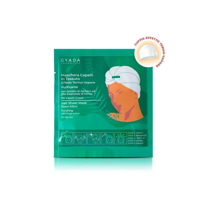 Maschera Capelli in tessuto purificante e antiforfora N.5, 1 pz -Gyada cosmetics