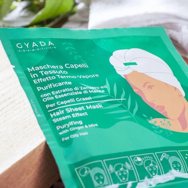 Maschera Capelli in tessuto purificante e antiforfora N.5, 1 pz -Gyada cosmetics