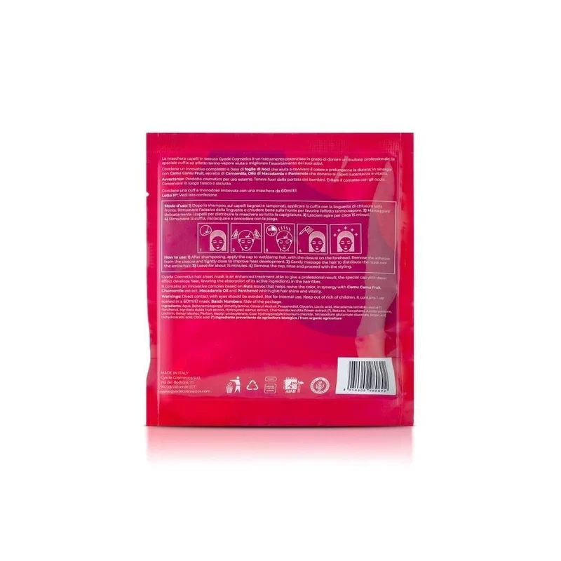 Maschera capelli in tessuto protettiva e ravviva colore N.4, 1 pz - Gyada Cosmetics