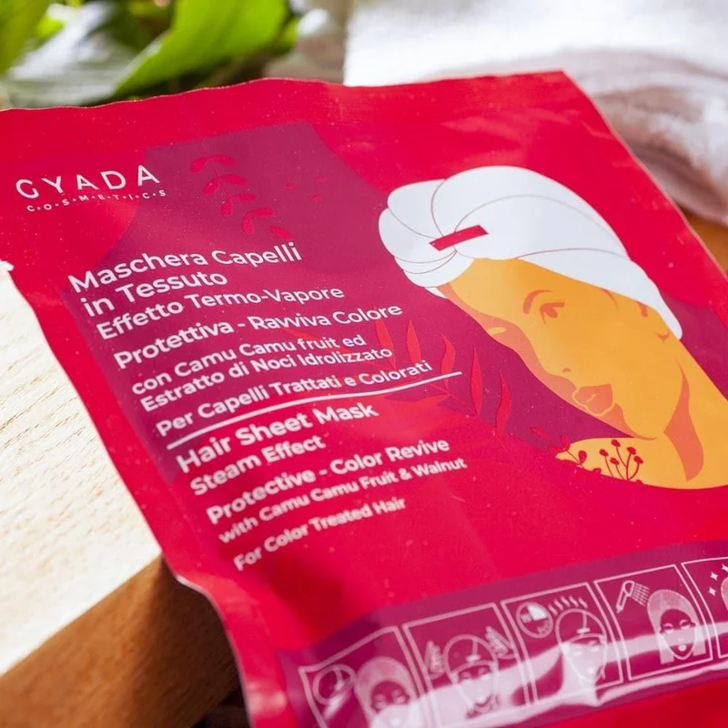 Maschera capelli in tessuto protettiva e ravviva colore N.4, 1 pz - Gyada Cosmetics