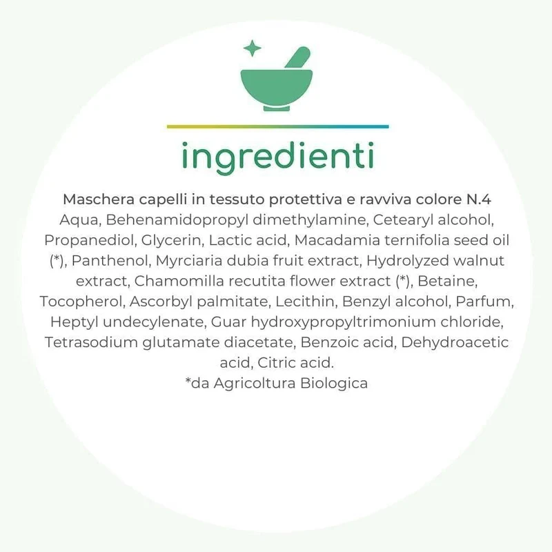 Maschera capelli in tessuto protettiva e ravviva colore N.4, 1 pz - Gyada Cosmetics