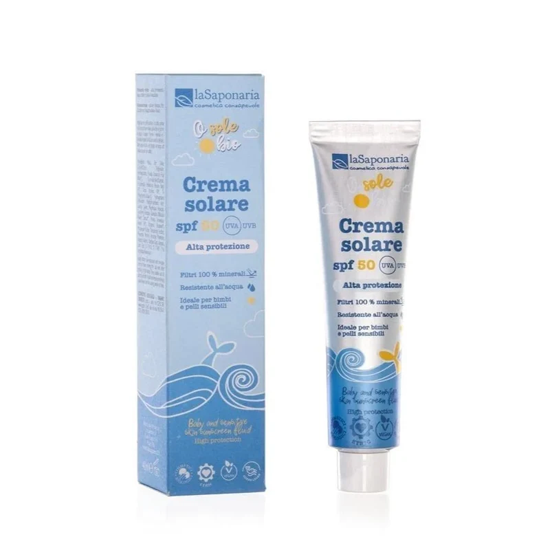Crema solare spf 50 travel size Osolebio, 40 ml - La Saponaria