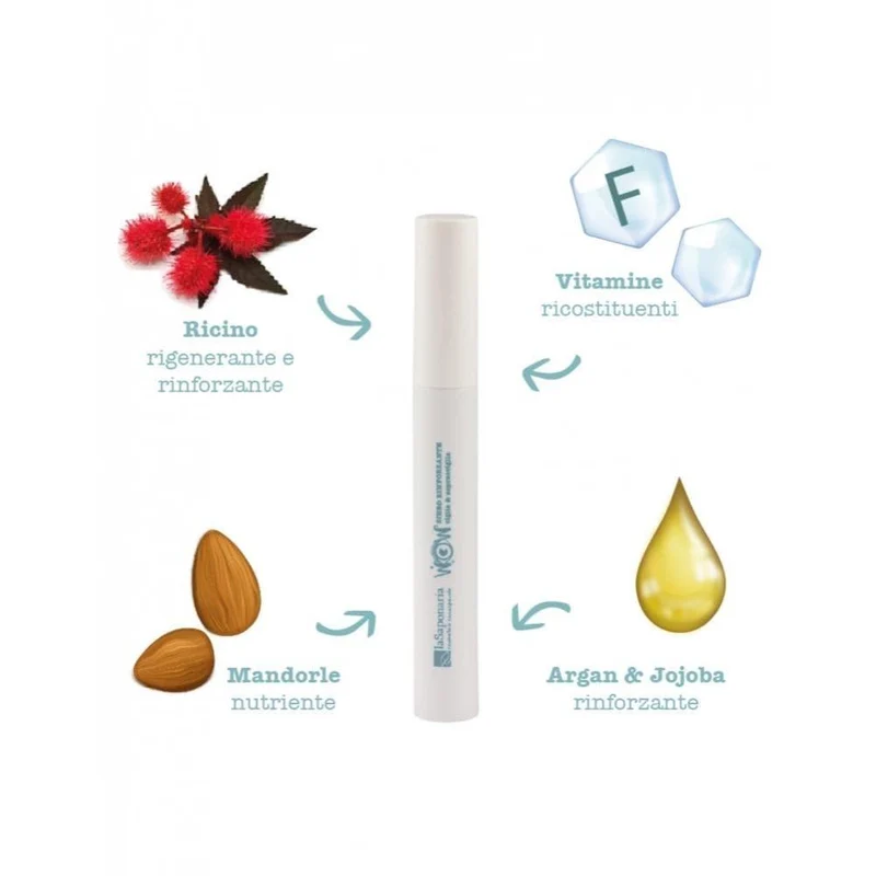 Wow siero rinforzante ciglia e sopracciglia, 10 ml - La Saponaria