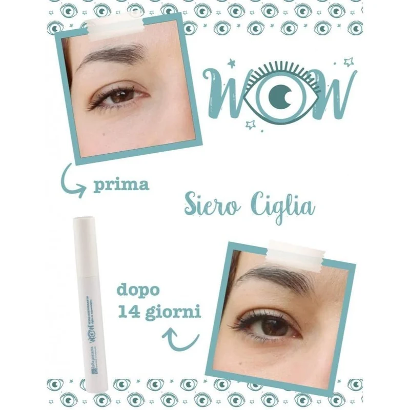 Wow siero rinforzante ciglia e sopracciglia, 10 ml - La Saponaria