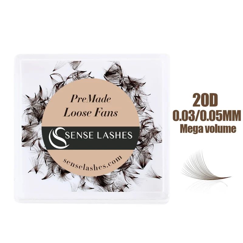Brown 20D PreMade Loose Fans - 0.05 - 500 Fans