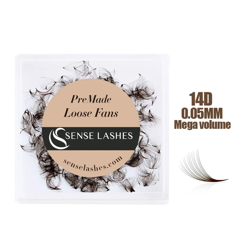 Brown 14D PreMade Loose Fans - 0.05 - 500 Fans
