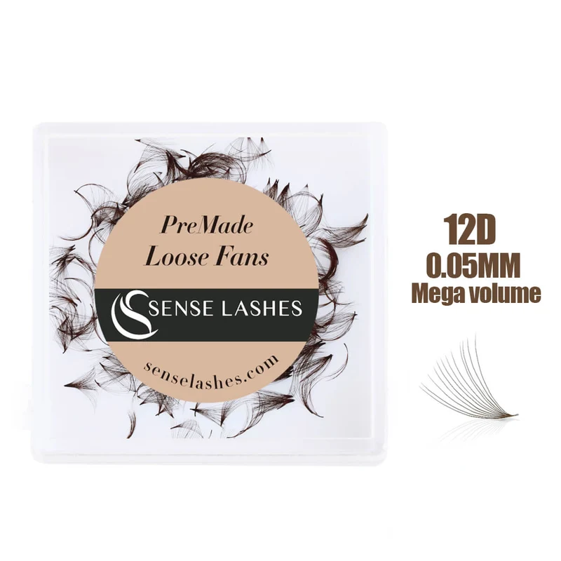 Brown 12D PreMade Loose Fans - 0.05 - 500 Fans