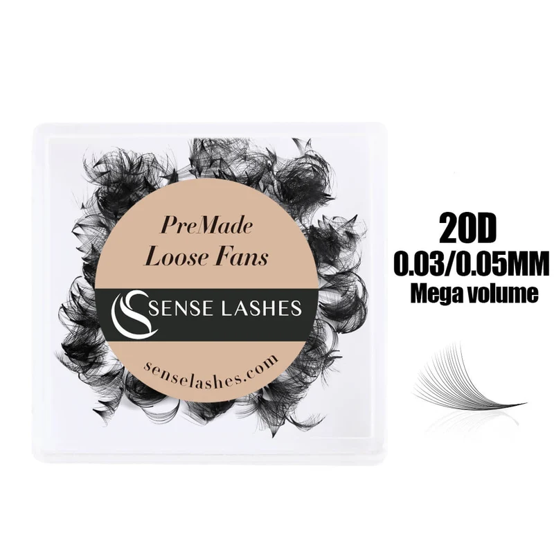 20D Handmade Loose Premade Fans Pointy Base(500 Fans)