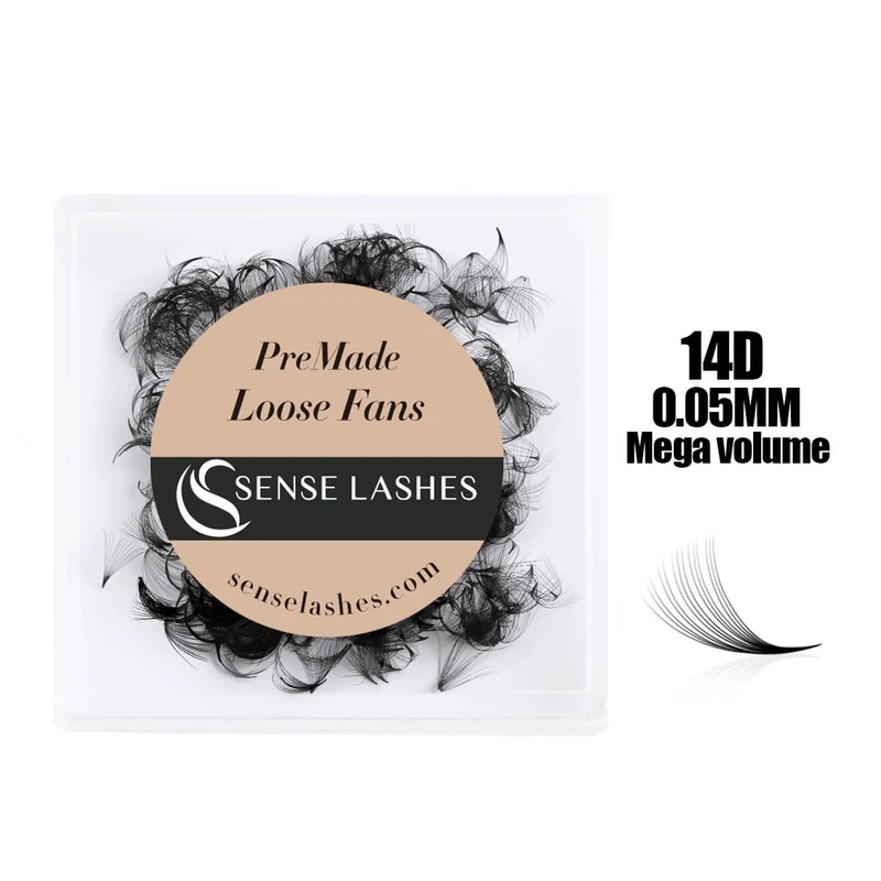 14D Handmade Loose Premade Fans Pointy Base(500 Fans)