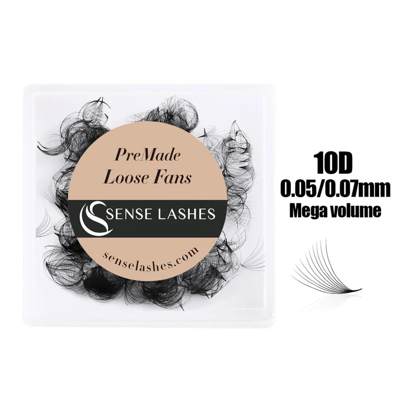10D Handmade Loose Premade Fans Pointy Base(500 Fans)