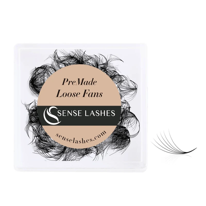 6D Handmade Loose Premade Fans Pointy Base(500 Fans)