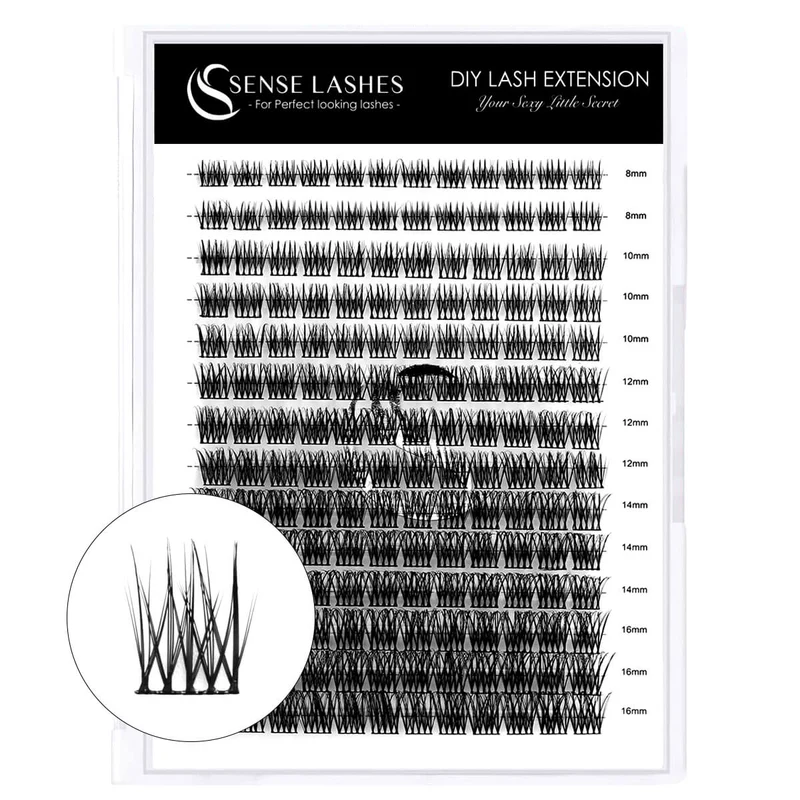 Natural-DIY Individual Clusters Lashes (168 Pcs)