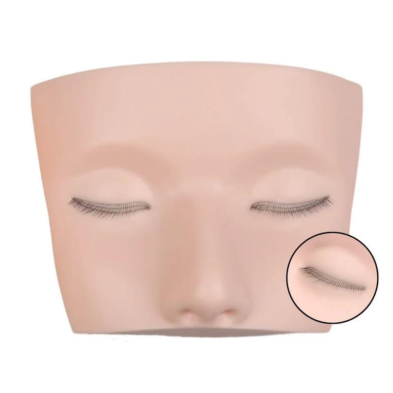 Triple Layered Mini Mannequin Head for Eyelash Extension Training