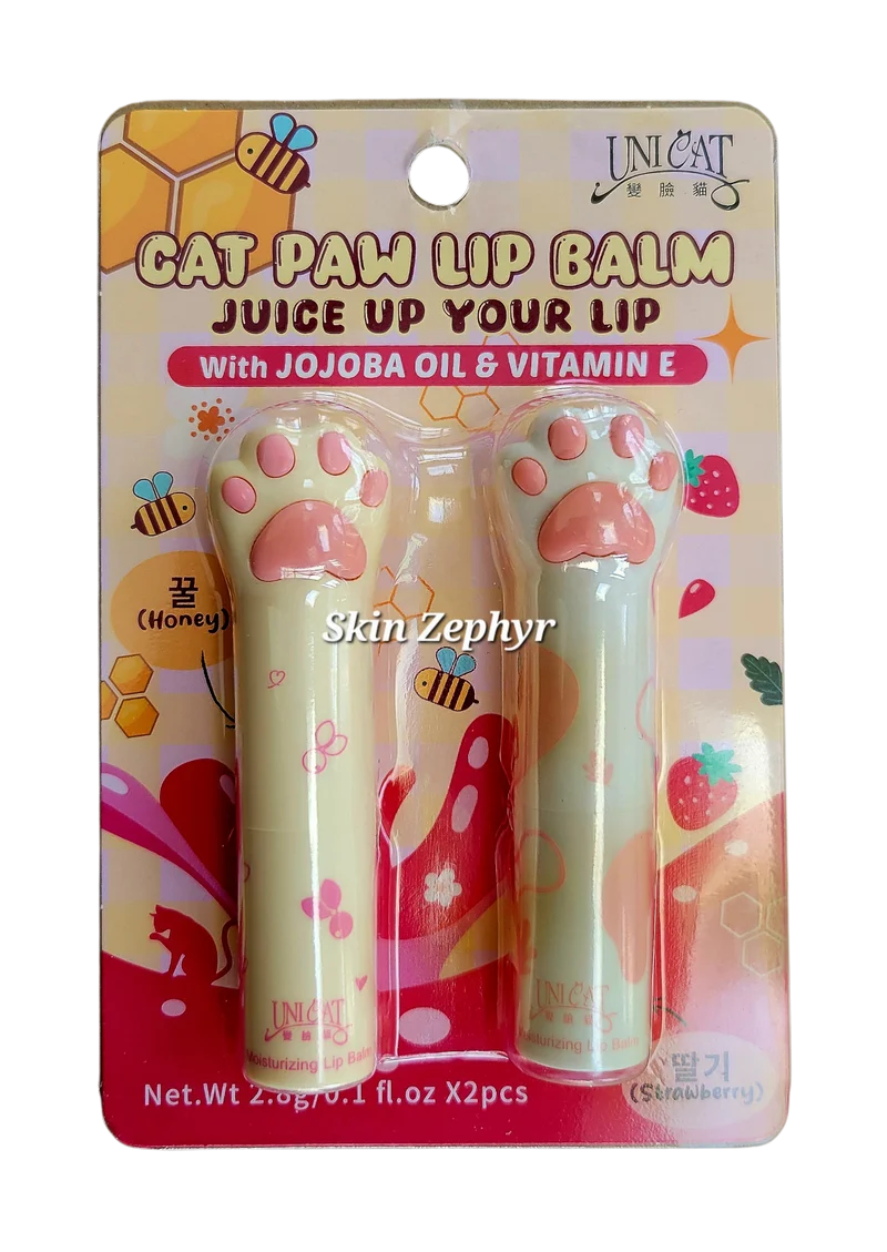 Unicat Cat Paw Lip Balm Set Duo