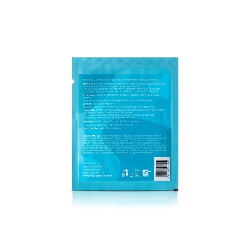 Maschera viso in tessuto N°1 idratante, 1 pz - Gyada Cosmetics