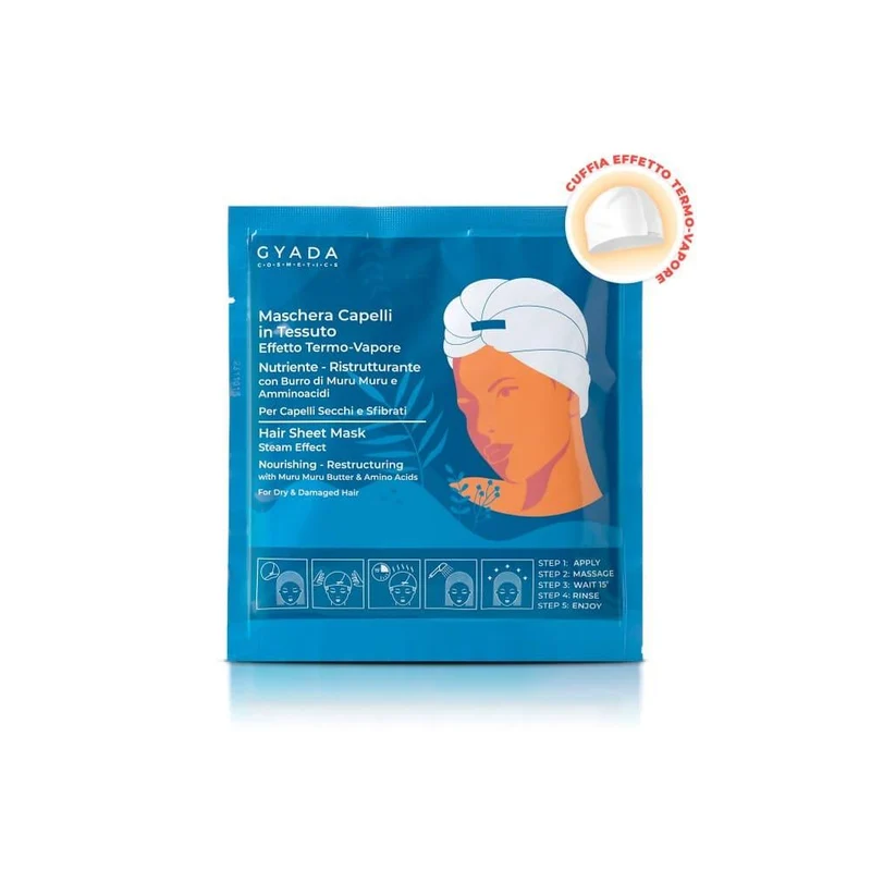 Maschera capelli in tessuto nutriente e ristrutturante N.1, 1 pz - Gyada Cosmetics