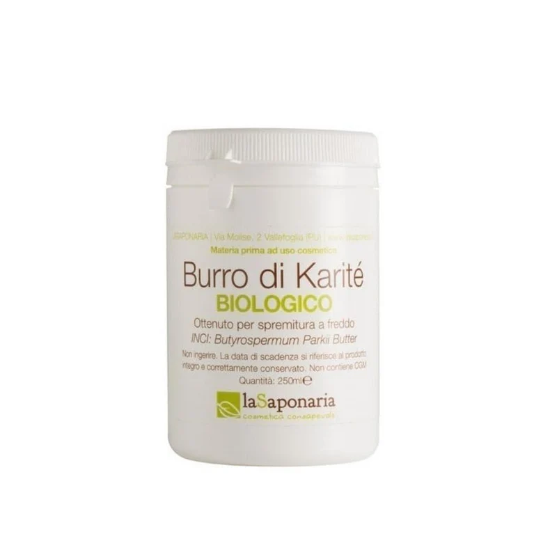 Burro di karitè biologico spremuto a freddo, 250 ml - La Saponaria