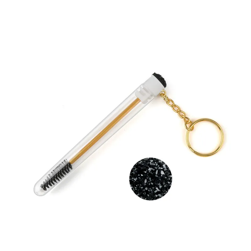 Diamond Bottle Gold Mascara Brushes With Ring