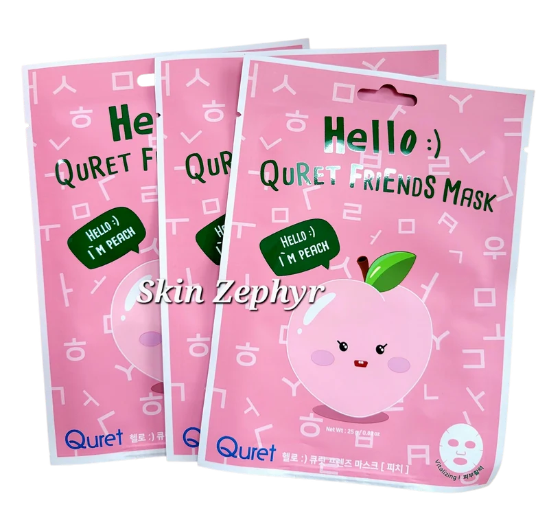 Quret Hello Friends Mask: Peach