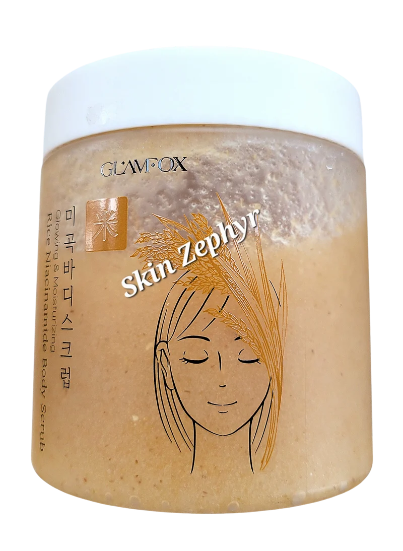 Glamfox Rice Niacinamide Body Scrub