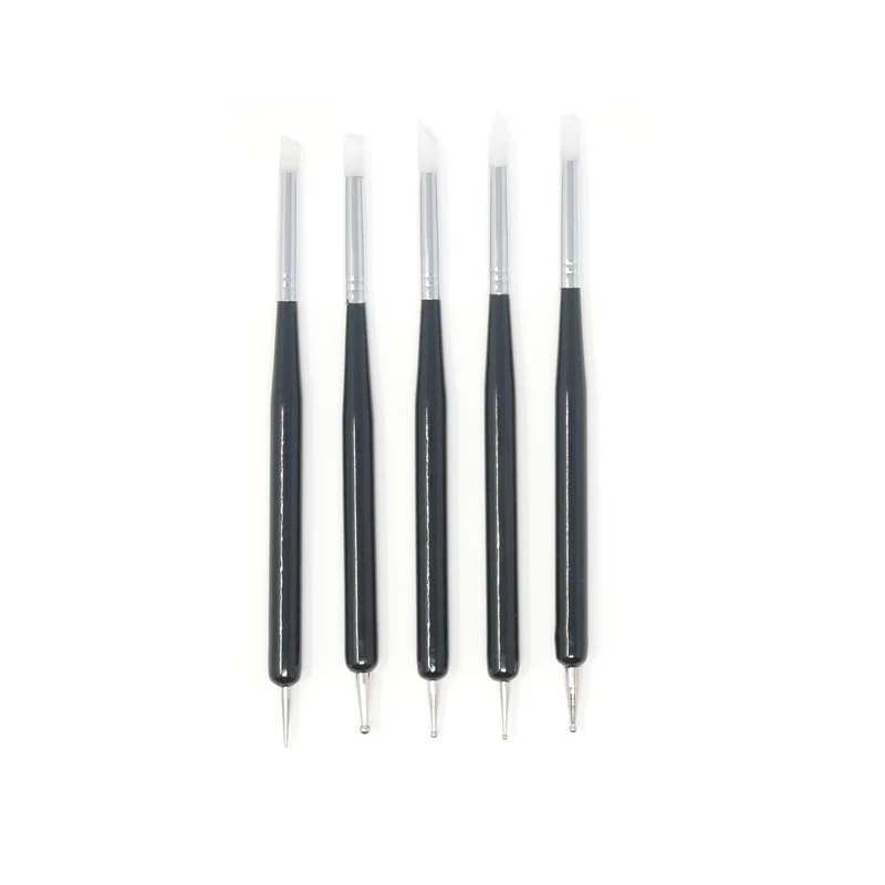 Pennelli in Silicone con Punta - 5 Pz