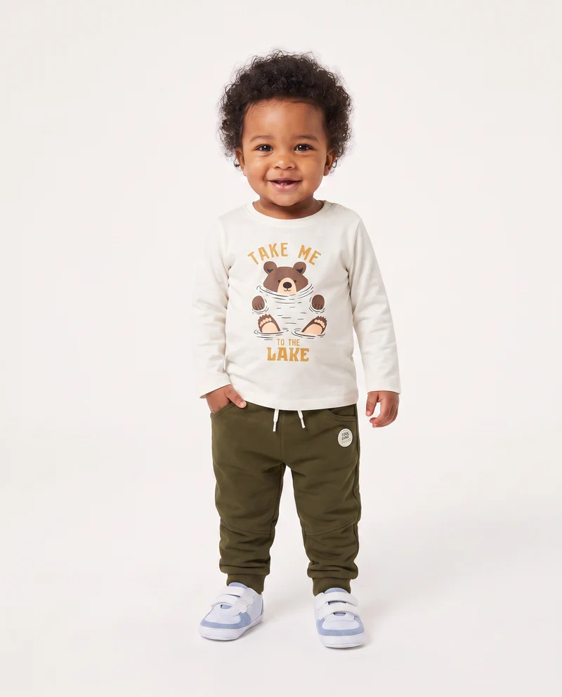 Pantafitness e Jogger in felpa casual - Verde militare