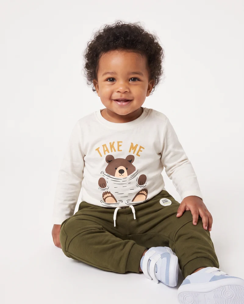 Pantafitness e Jogger in felpa casual - Verde militare