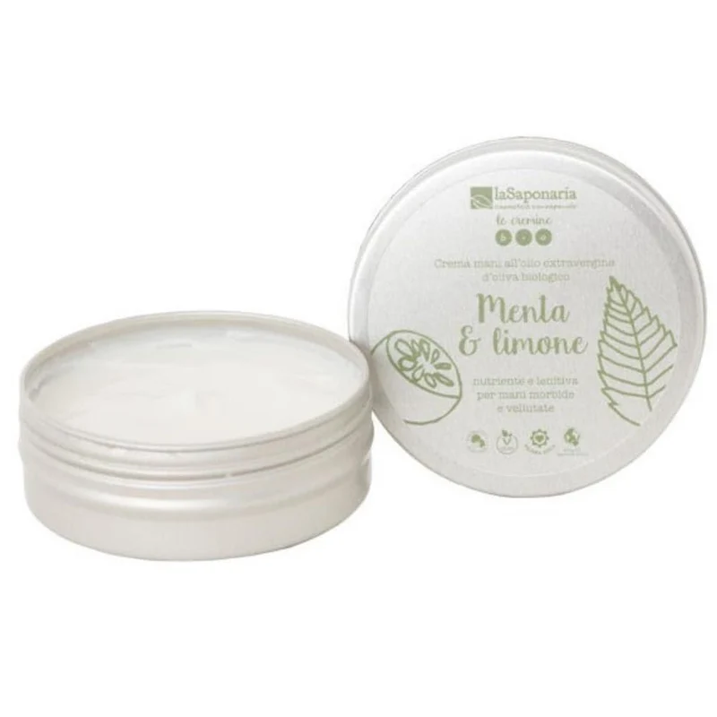 Crema mani con menta e limone, 60 ml - La Saponaria