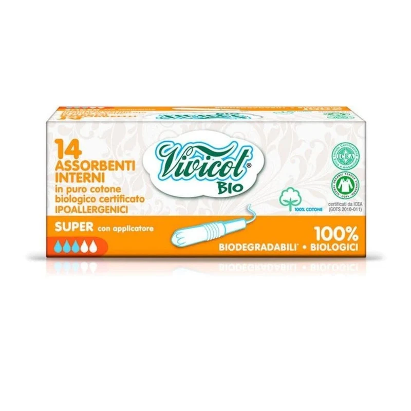 Assorbenti interni super con applicatore, 14 pz - Vivicot
