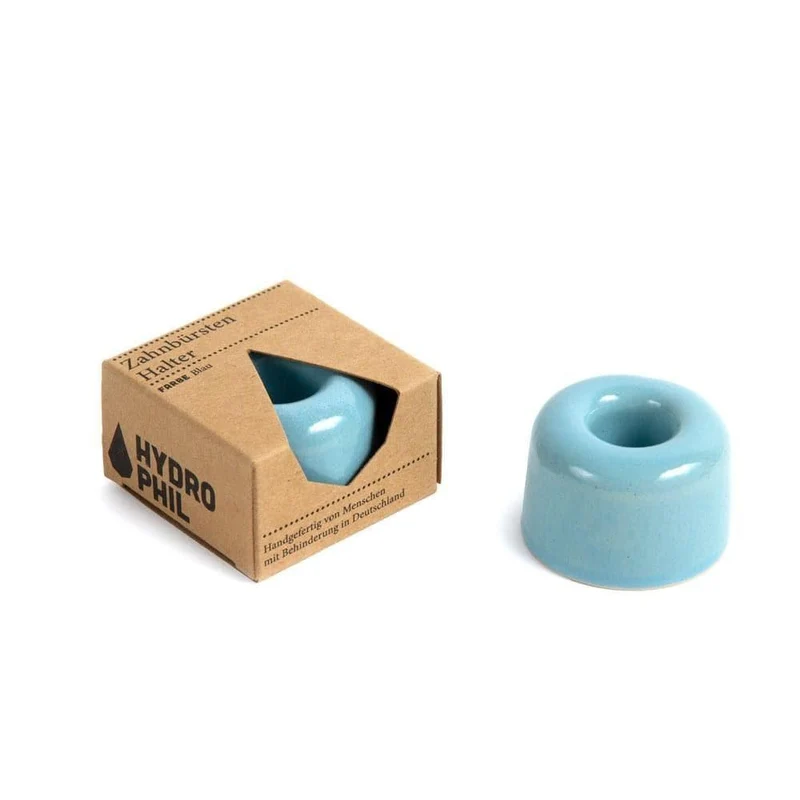 Porta spazzolino blu in ceramica - Hydrophil