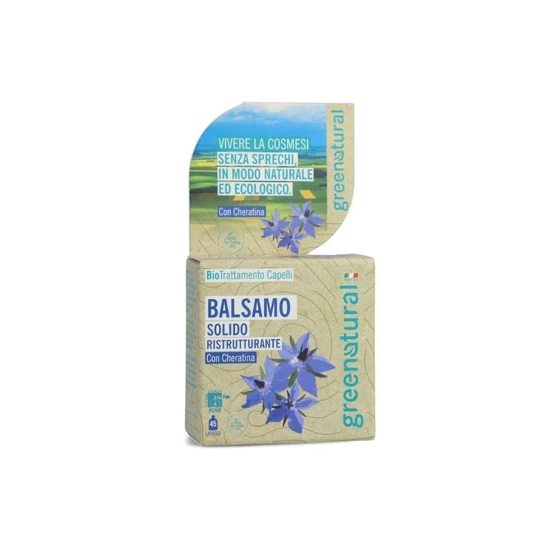 Balsamo solido bio ristrutturante, 40 g - Greenatural