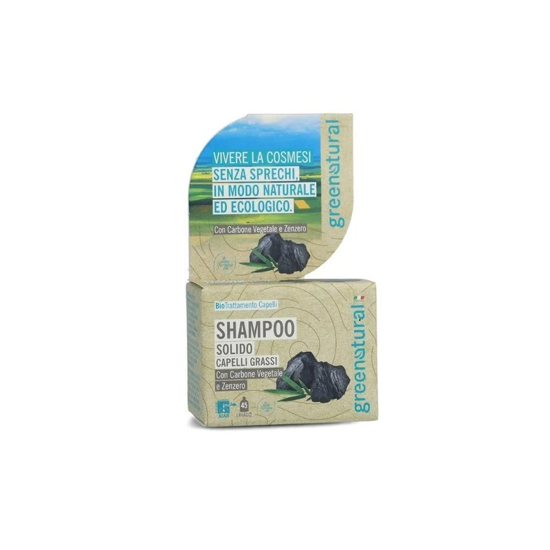 Shampoo solido per capelli grassi, 55 g - Greenatural