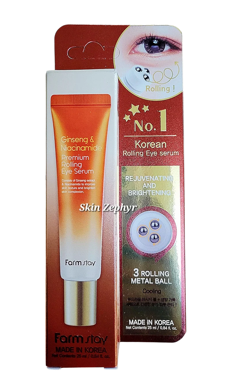 Farmstay Ginseng & Niacinamide Premium Rolling Eye Serum